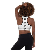 Diamond Wht Padded Sports Bra